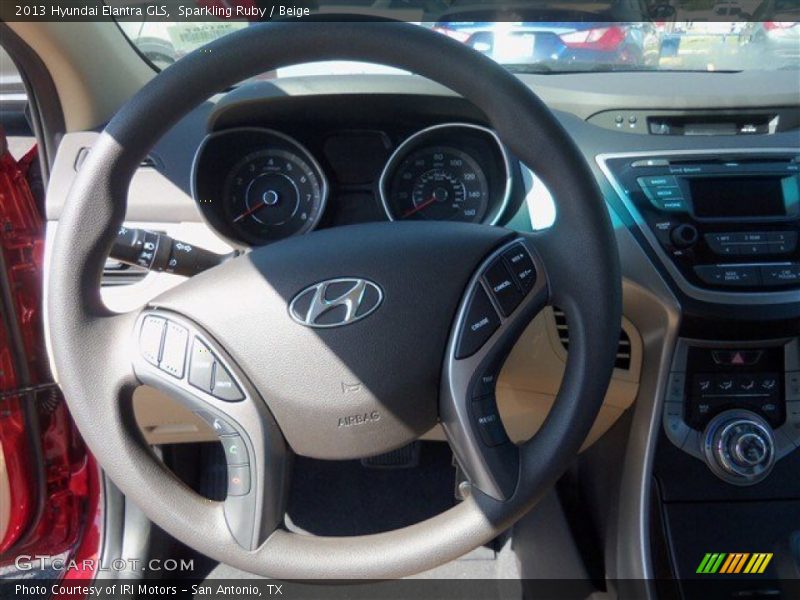Sparkling Ruby / Beige 2013 Hyundai Elantra GLS