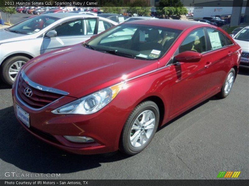 Sparkling Ruby / Camel 2013 Hyundai Sonata GLS