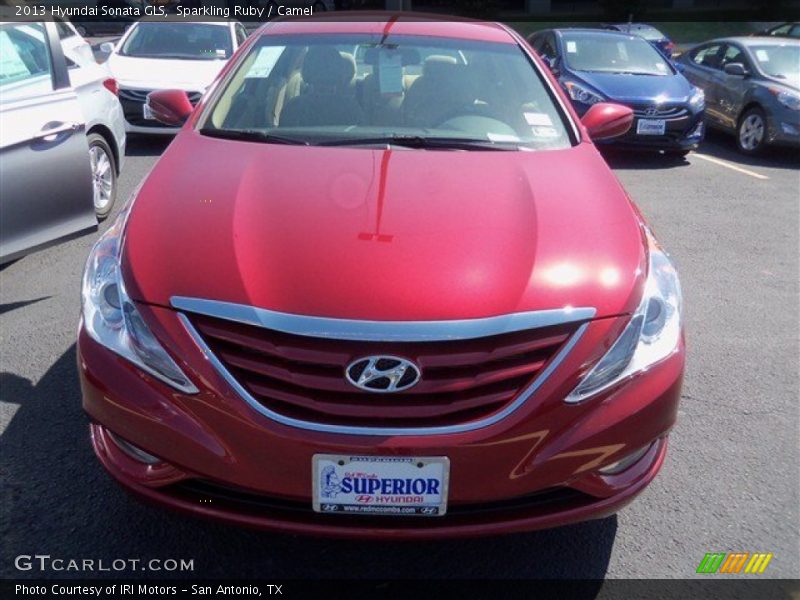 Sparkling Ruby / Camel 2013 Hyundai Sonata GLS