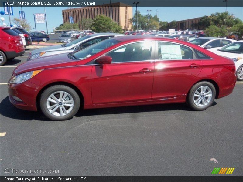 Sparkling Ruby / Camel 2013 Hyundai Sonata GLS