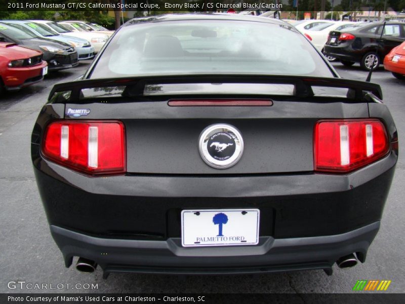 Ebony Black / CS Charcoal Black/Carbon 2011 Ford Mustang GT/CS California Special Coupe