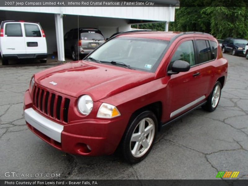 Inferno Red Crystal Pearlcoat / Pastel Slate Gray 2007 Jeep Compass Limited 4x4