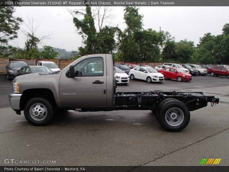 Mocha Steel Metallic / Dark Titanium 2013 Chevrolet Silverado 3500HD WT Regular Cab 4x4 Chassis