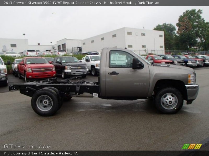 Mocha Steel Metallic / Dark Titanium 2013 Chevrolet Silverado 3500HD WT Regular Cab 4x4 Chassis