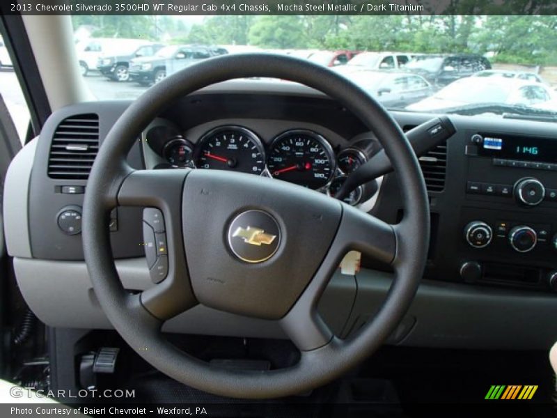 Mocha Steel Metallic / Dark Titanium 2013 Chevrolet Silverado 3500HD WT Regular Cab 4x4 Chassis