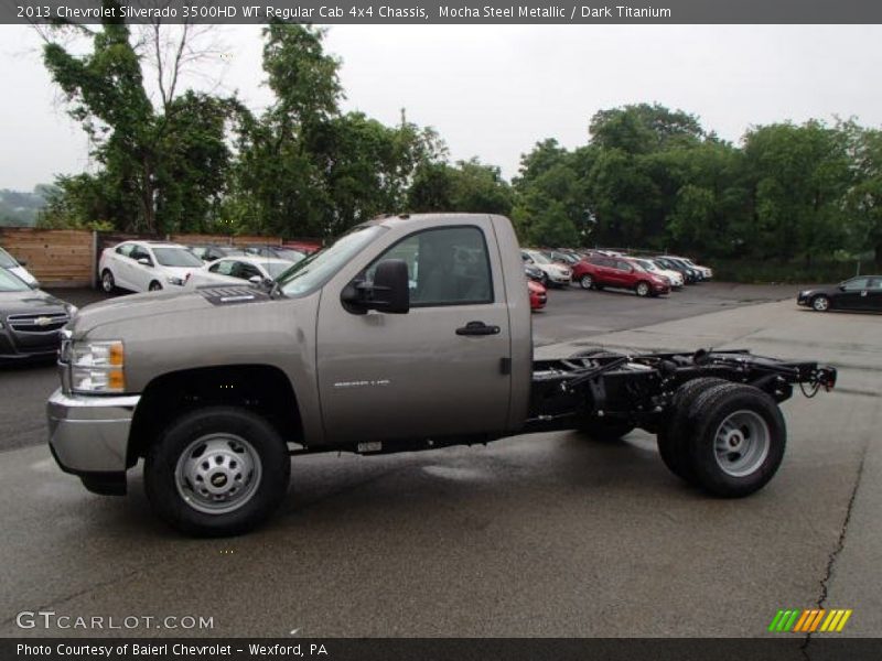 Mocha Steel Metallic / Dark Titanium 2013 Chevrolet Silverado 3500HD WT Regular Cab 4x4 Chassis