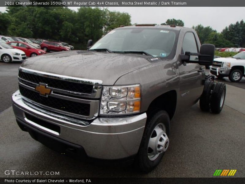 Mocha Steel Metallic / Dark Titanium 2013 Chevrolet Silverado 3500HD WT Regular Cab 4x4 Chassis