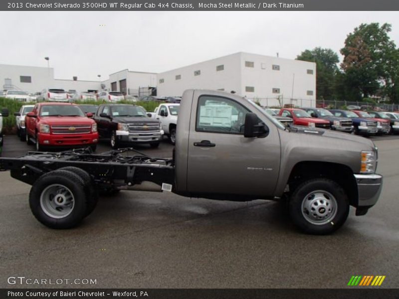 Mocha Steel Metallic / Dark Titanium 2013 Chevrolet Silverado 3500HD WT Regular Cab 4x4 Chassis