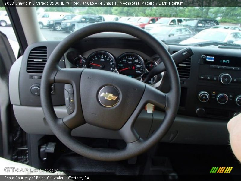 Mocha Steel Metallic / Dark Titanium 2013 Chevrolet Silverado 3500HD WT Regular Cab 4x4 Chassis