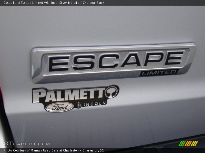 Ingot Silver Metallic / Charcoal Black 2011 Ford Escape Limited V6
