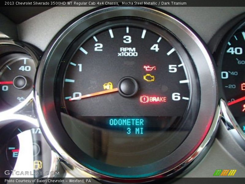 Mocha Steel Metallic / Dark Titanium 2013 Chevrolet Silverado 3500HD WT Regular Cab 4x4 Chassis
