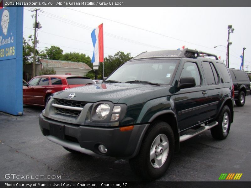 Alpine Green Metallic / Gray Celadon 2002 Nissan Xterra XE V6
