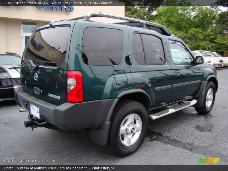 Alpine Green Metallic / Gray Celadon 2002 Nissan Xterra XE V6