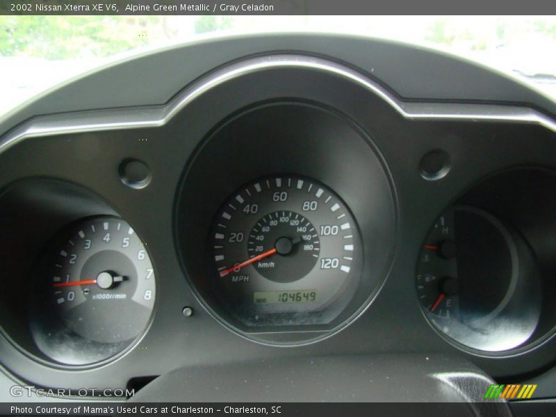 Alpine Green Metallic / Gray Celadon 2002 Nissan Xterra XE V6