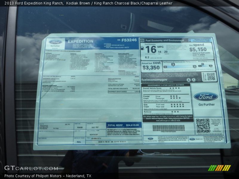  2013 Expedition King Ranch Window Sticker