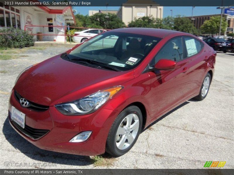 Sparkling Ruby / Beige 2013 Hyundai Elantra GLS