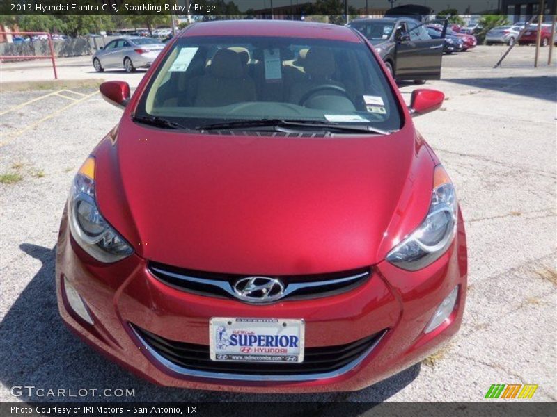 Sparkling Ruby / Beige 2013 Hyundai Elantra GLS