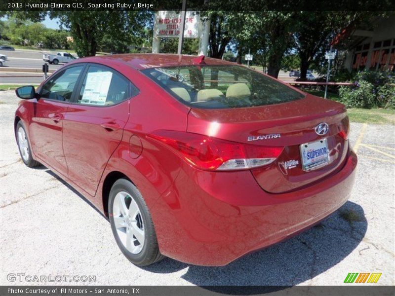 Sparkling Ruby / Beige 2013 Hyundai Elantra GLS