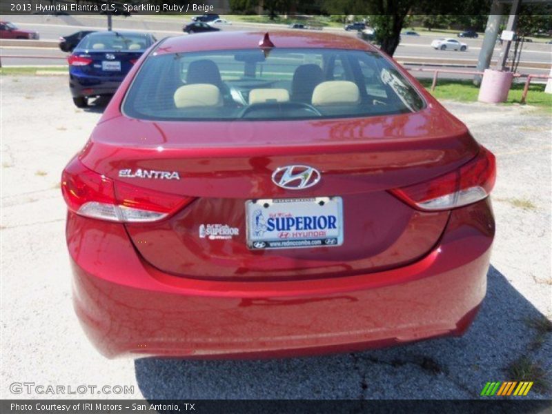 Sparkling Ruby / Beige 2013 Hyundai Elantra GLS