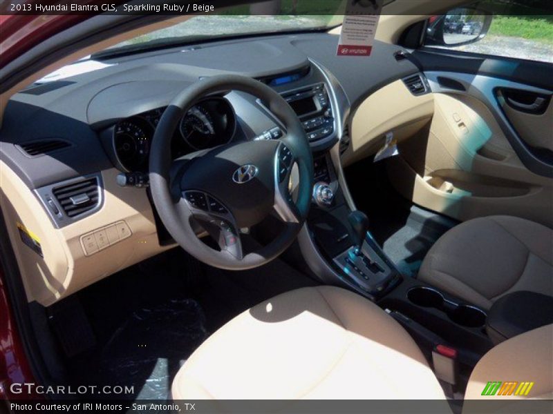 Sparkling Ruby / Beige 2013 Hyundai Elantra GLS