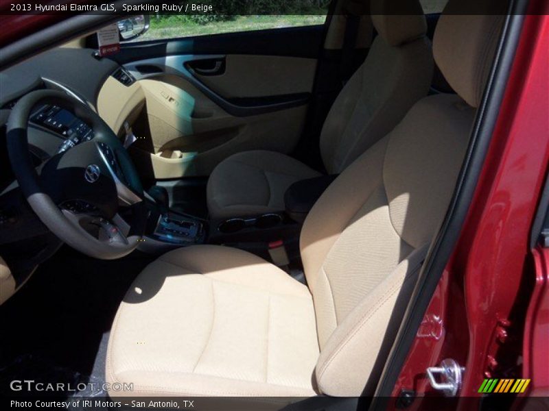 Sparkling Ruby / Beige 2013 Hyundai Elantra GLS