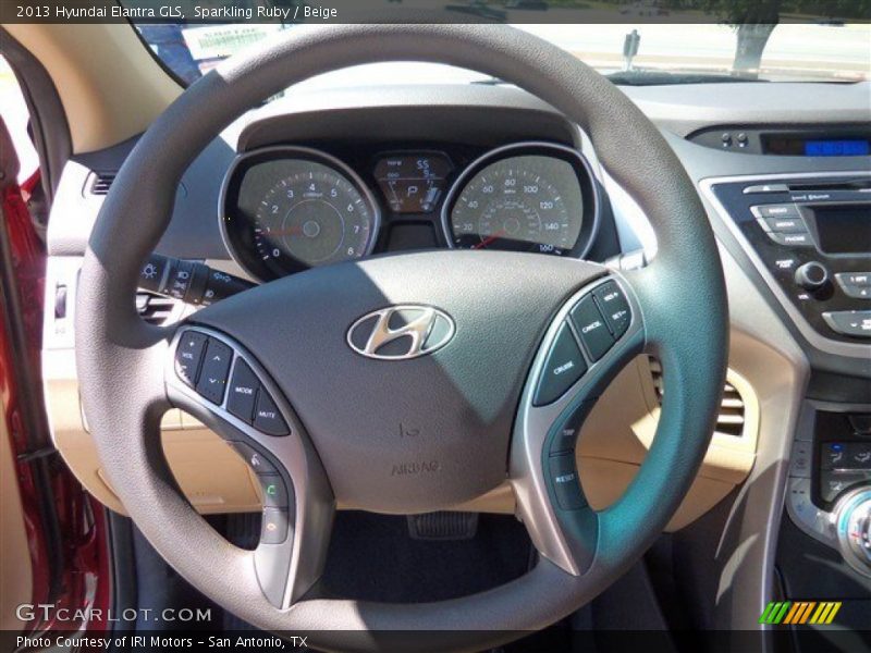 Sparkling Ruby / Beige 2013 Hyundai Elantra GLS