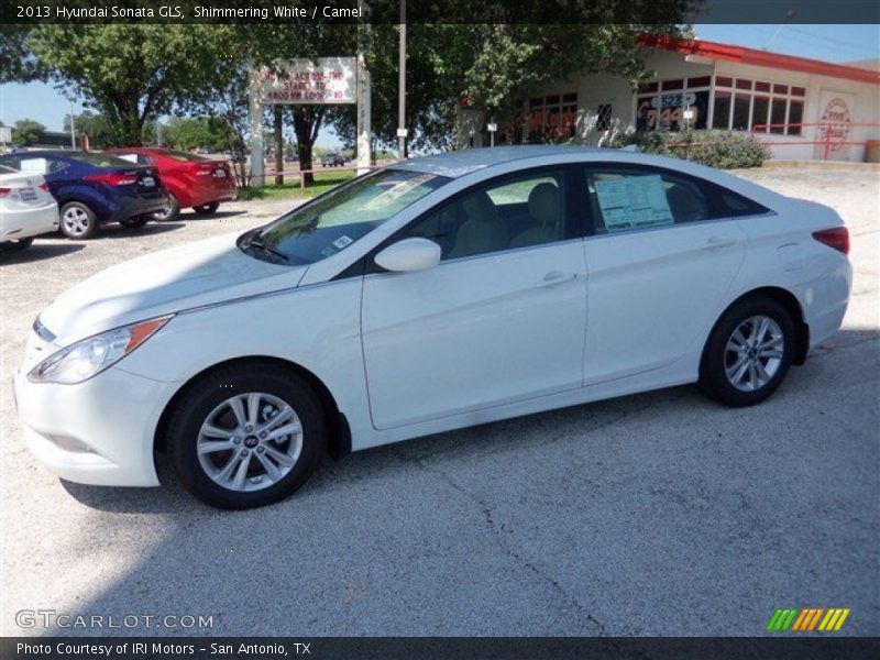Shimmering White / Camel 2013 Hyundai Sonata GLS