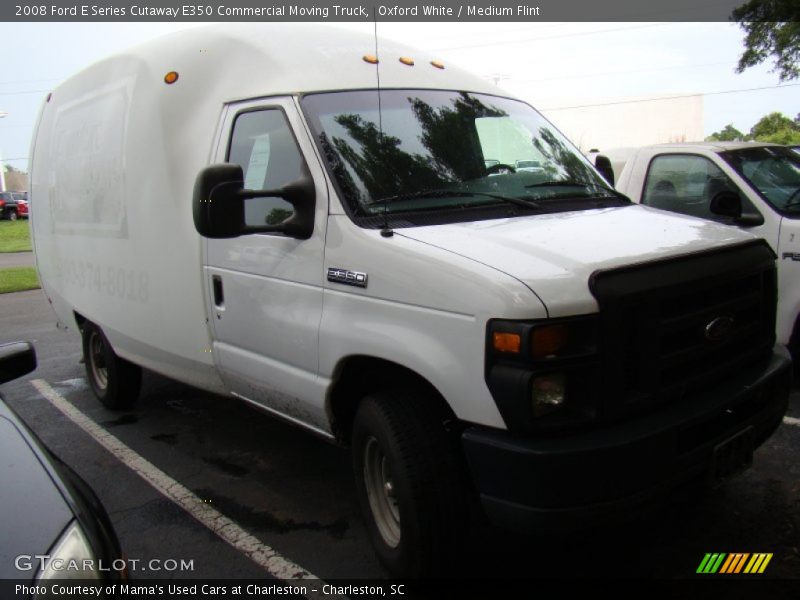 Oxford White / Medium Flint 2008 Ford E Series Cutaway E350 Commercial Moving Truck