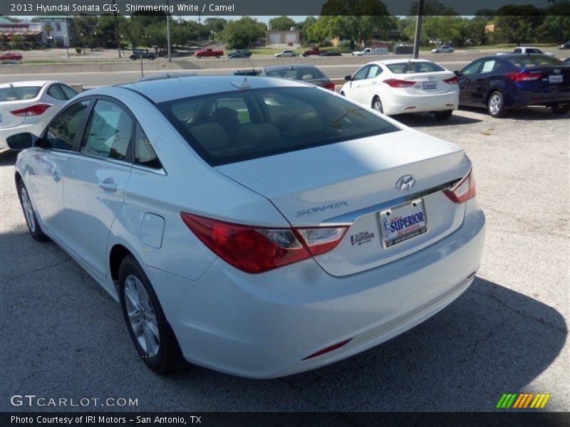 Shimmering White / Camel 2013 Hyundai Sonata GLS