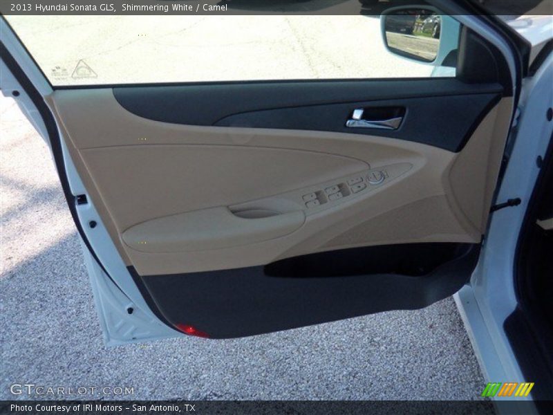 Shimmering White / Camel 2013 Hyundai Sonata GLS