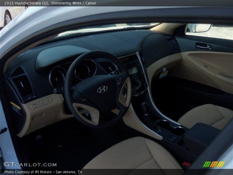 Shimmering White / Camel 2013 Hyundai Sonata GLS