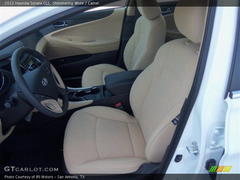 Shimmering White / Camel 2013 Hyundai Sonata GLS