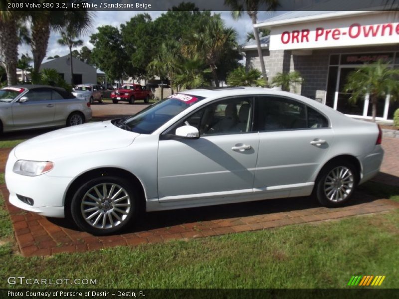 Ice White / Sandstone Beige 2008 Volvo S80 3.2