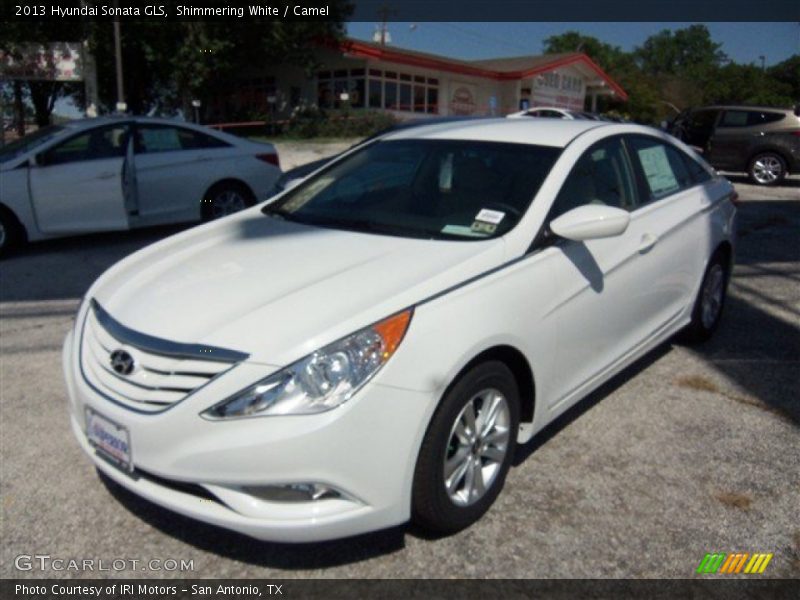 Shimmering White / Camel 2013 Hyundai Sonata GLS