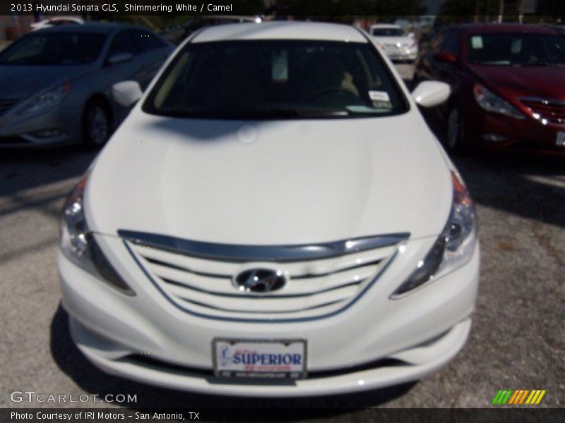 Shimmering White / Camel 2013 Hyundai Sonata GLS