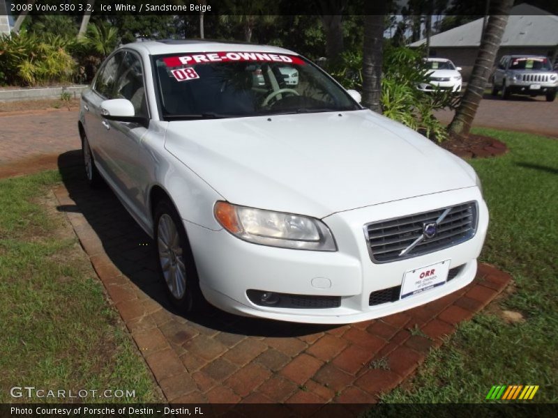 Ice White / Sandstone Beige 2008 Volvo S80 3.2