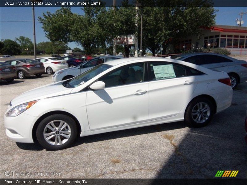 Shimmering White / Camel 2013 Hyundai Sonata GLS