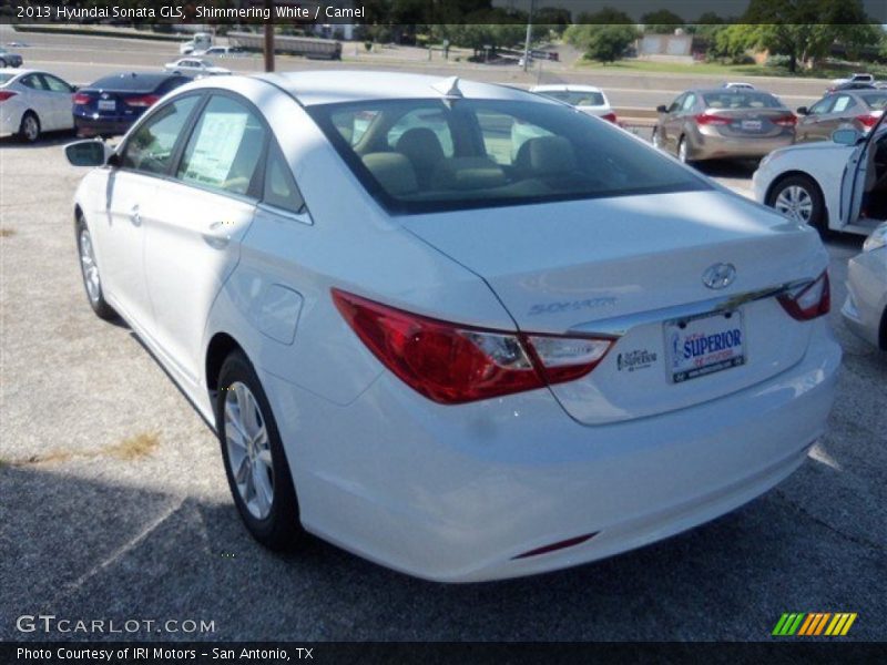 Shimmering White / Camel 2013 Hyundai Sonata GLS