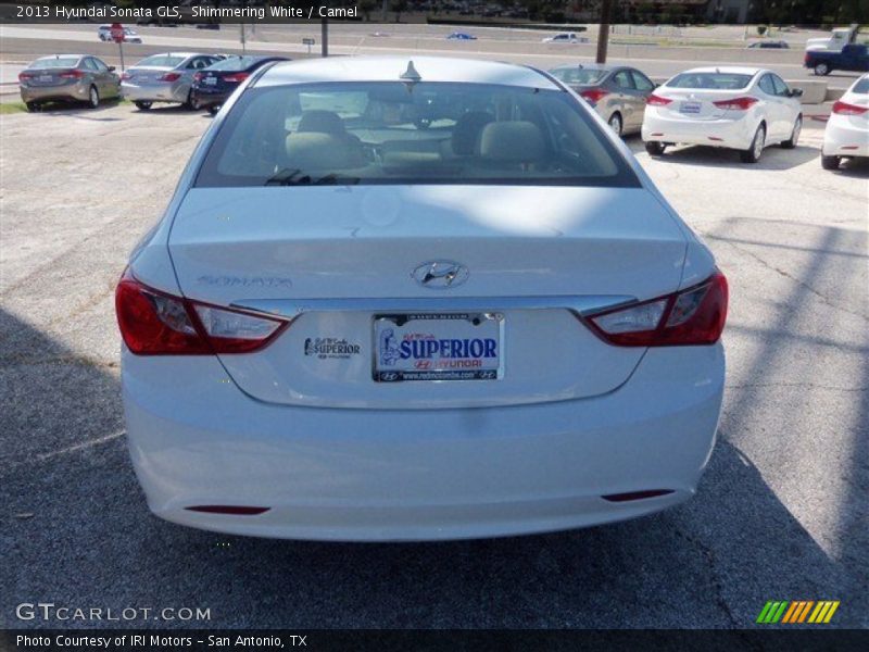 Shimmering White / Camel 2013 Hyundai Sonata GLS