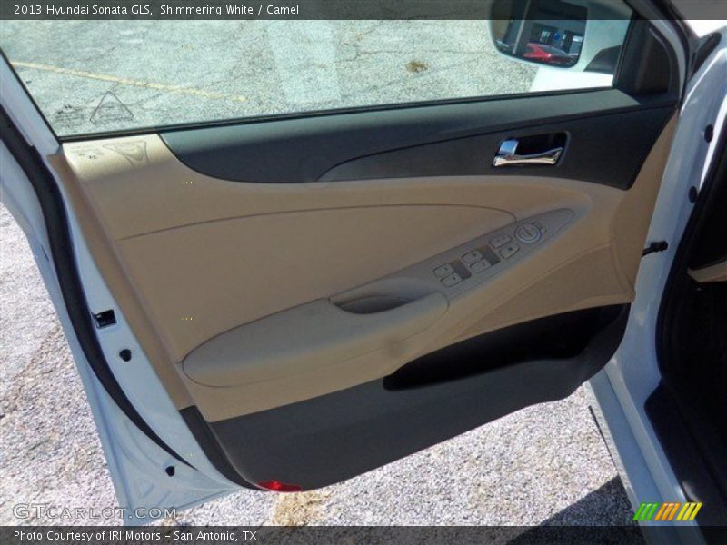 Shimmering White / Camel 2013 Hyundai Sonata GLS