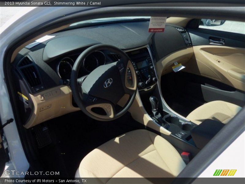Shimmering White / Camel 2013 Hyundai Sonata GLS