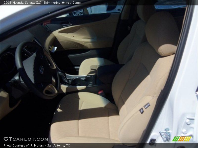Shimmering White / Camel 2013 Hyundai Sonata GLS