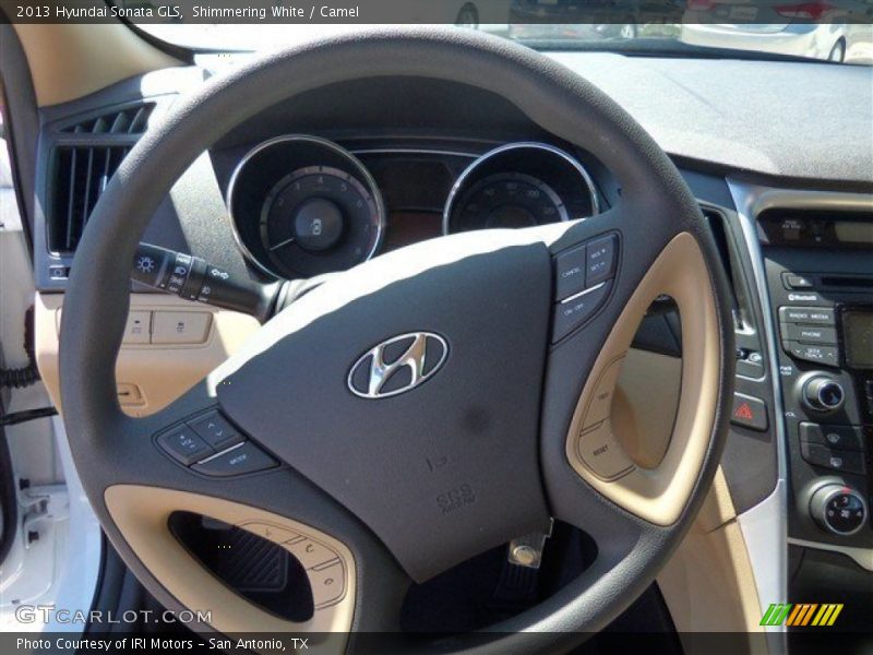 Shimmering White / Camel 2013 Hyundai Sonata GLS