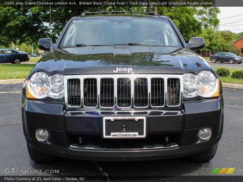 Brilliant Black Crystal Pearl / Dark Slate Gray/Light Graystone Royale Leather 2009 Jeep Grand Cherokee Limited 4x4