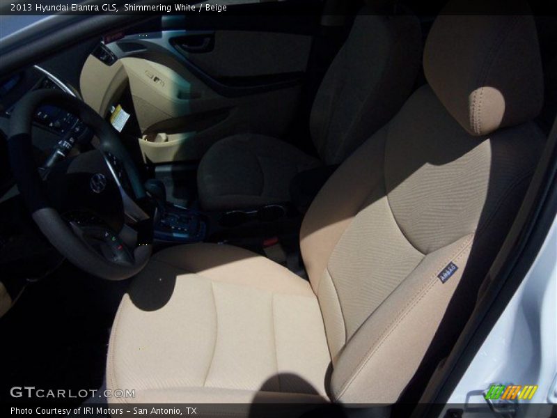 Shimmering White / Beige 2013 Hyundai Elantra GLS