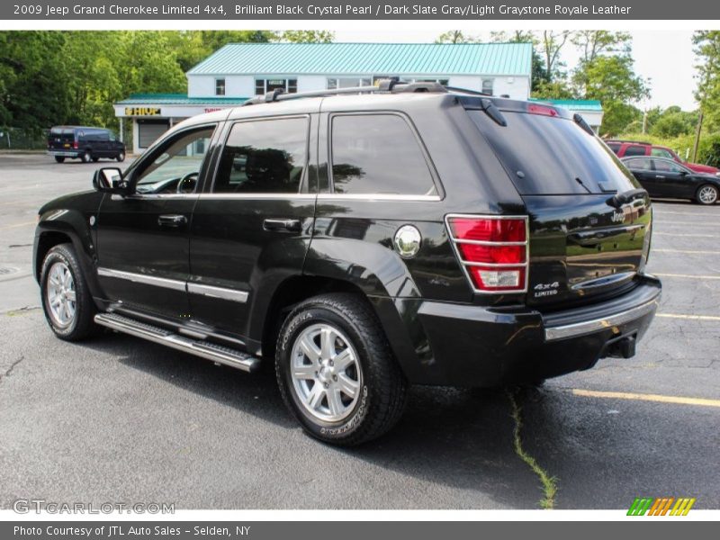 Brilliant Black Crystal Pearl / Dark Slate Gray/Light Graystone Royale Leather 2009 Jeep Grand Cherokee Limited 4x4