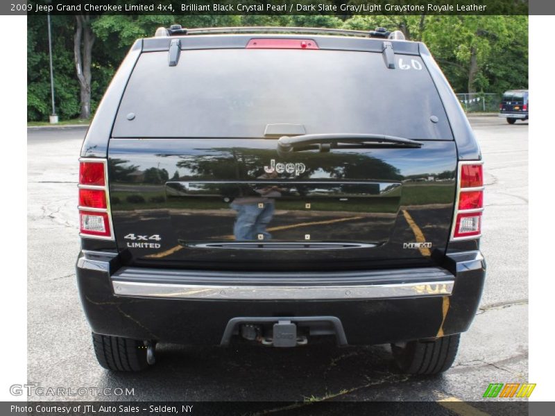 Brilliant Black Crystal Pearl / Dark Slate Gray/Light Graystone Royale Leather 2009 Jeep Grand Cherokee Limited 4x4
