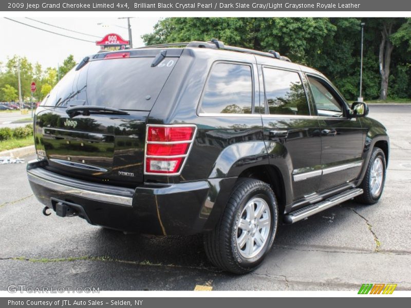 Brilliant Black Crystal Pearl / Dark Slate Gray/Light Graystone Royale Leather 2009 Jeep Grand Cherokee Limited 4x4