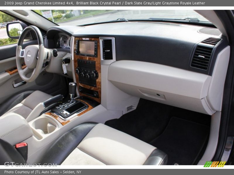 Brilliant Black Crystal Pearl / Dark Slate Gray/Light Graystone Royale Leather 2009 Jeep Grand Cherokee Limited 4x4