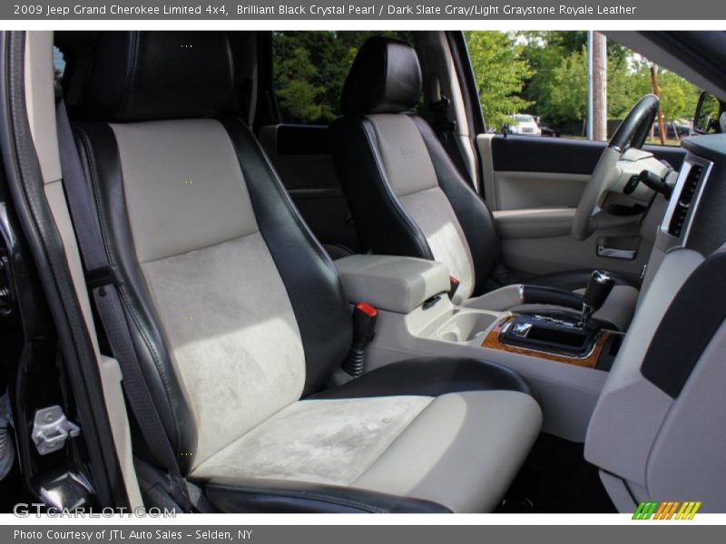 Brilliant Black Crystal Pearl / Dark Slate Gray/Light Graystone Royale Leather 2009 Jeep Grand Cherokee Limited 4x4